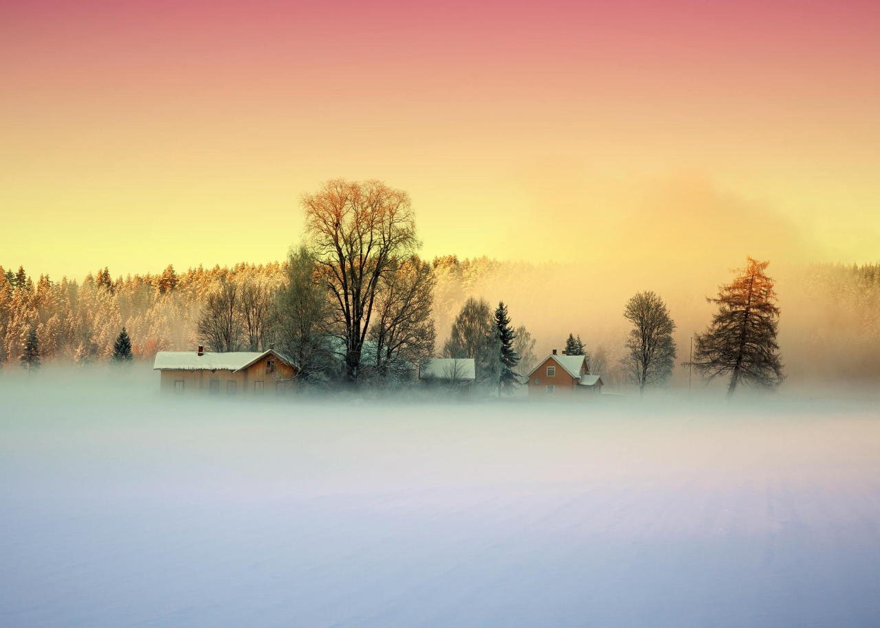 Foggy morning in Ringerike,