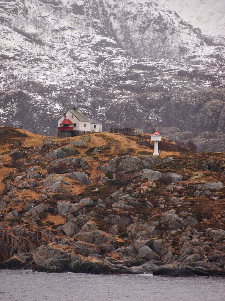 Lighthouse on an island off