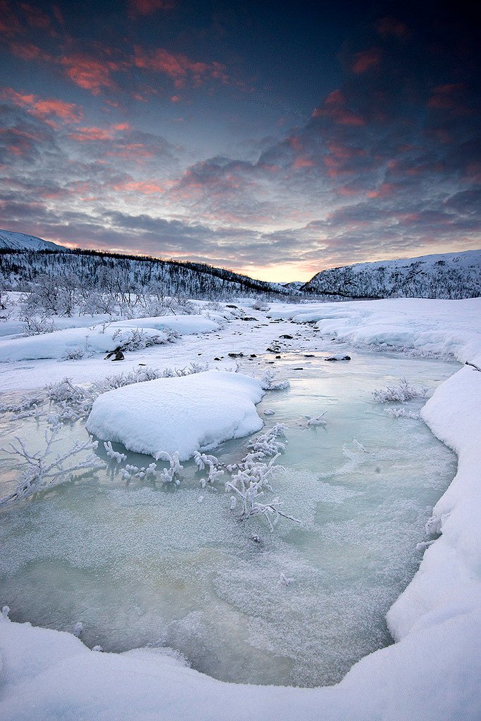 Frozen River in Norway (by