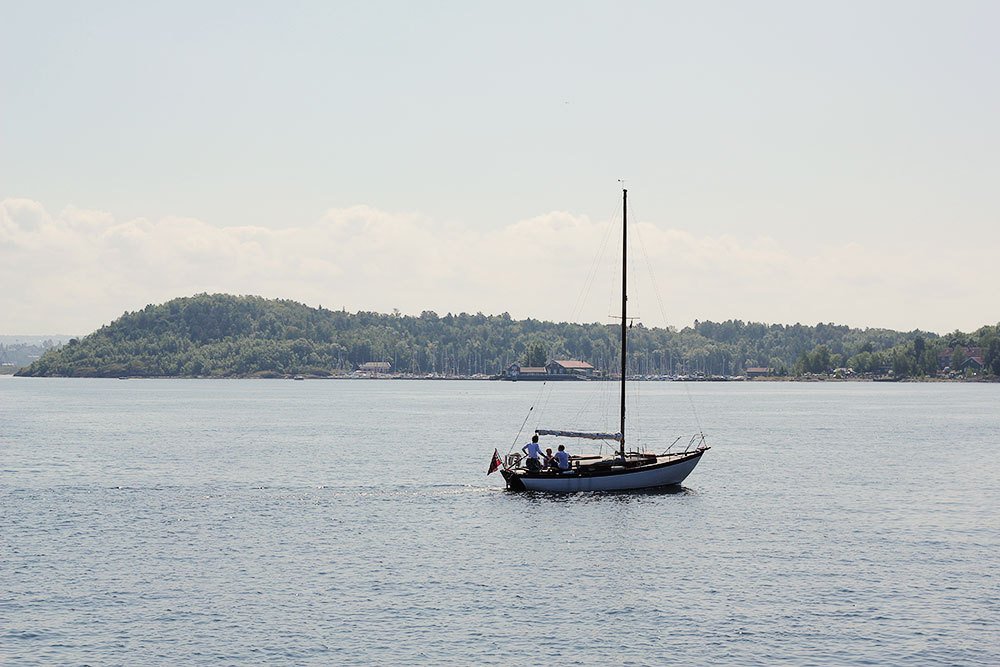 Boat on Oslofjorden, Oslo.<