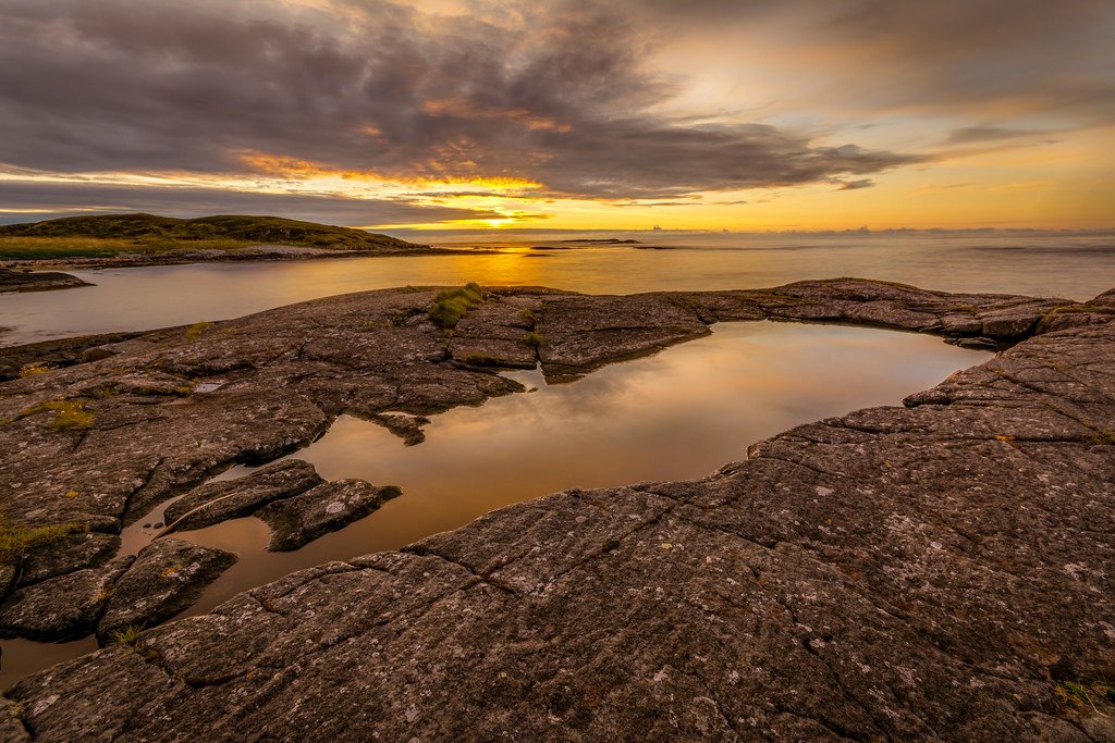 Sunset in Farstad, Norway (