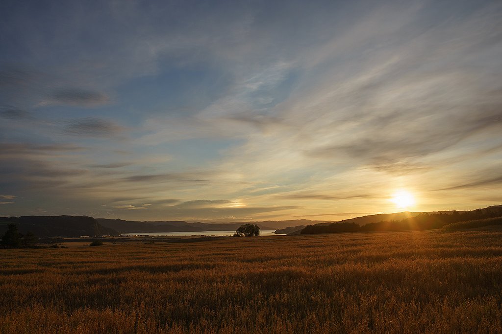 Golden hour, Heimdal, Norwa