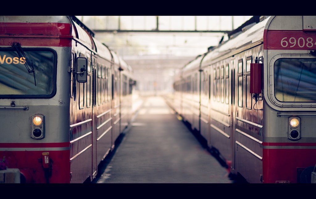 Trains in Voss, Norway (by