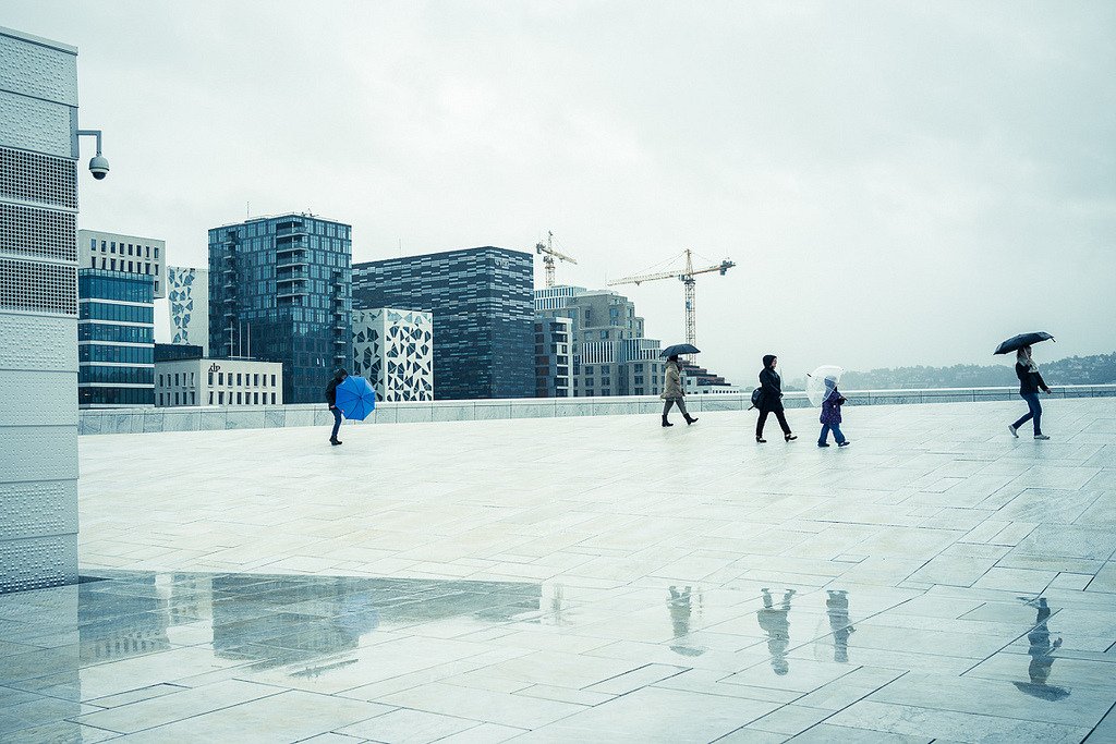 The roof of Oslo Opera Hous