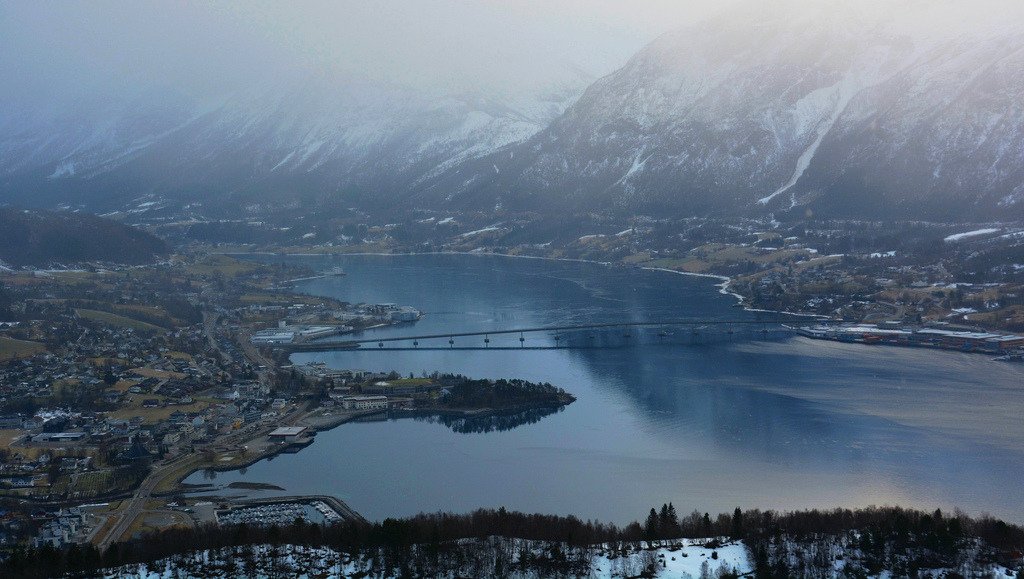 Foggy day in Sykkylven, fro