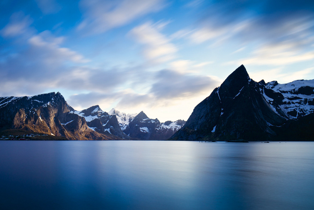 Olstinden and fjord by ecir