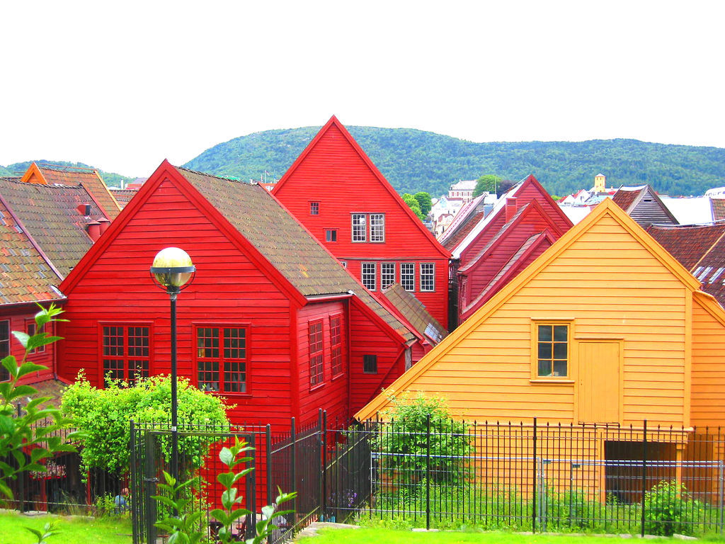 houses of Bryggen by Farl A