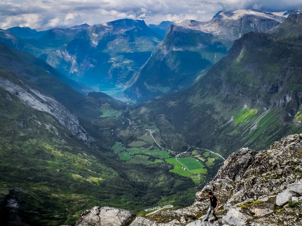 At the top of Dalsnibba by