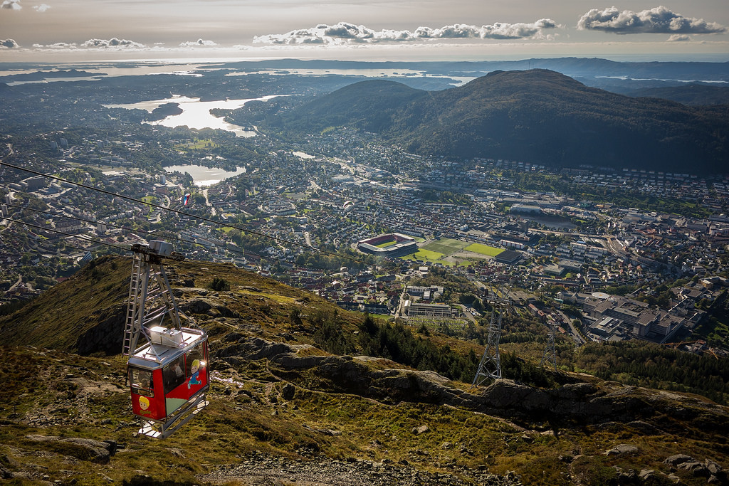 Bergen city from Ulriken by