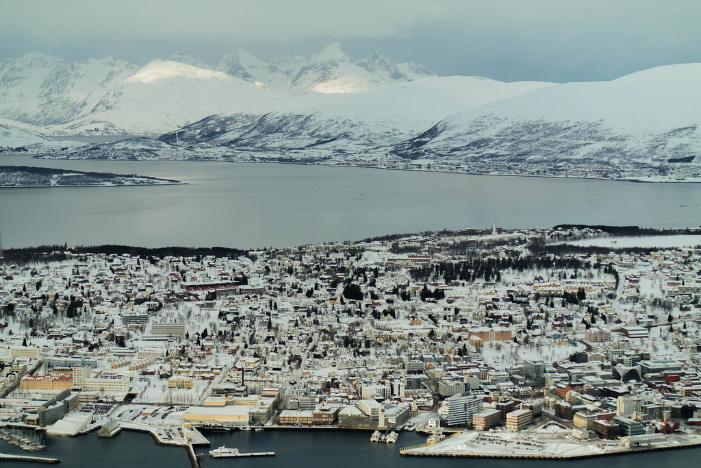 Tromsø, vue depuis Fjellhe