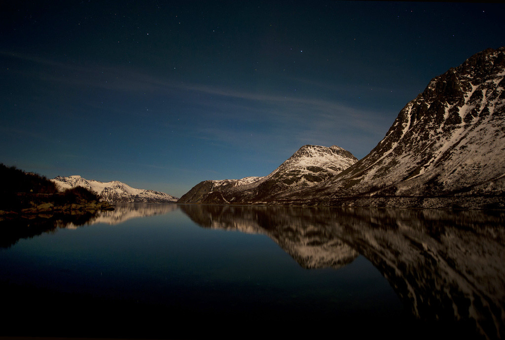 Midnight at Grotfjorden by
