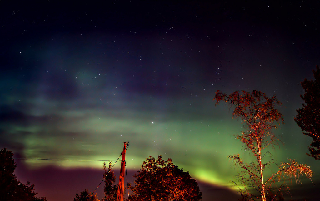 Nordlys og stjerner by kran