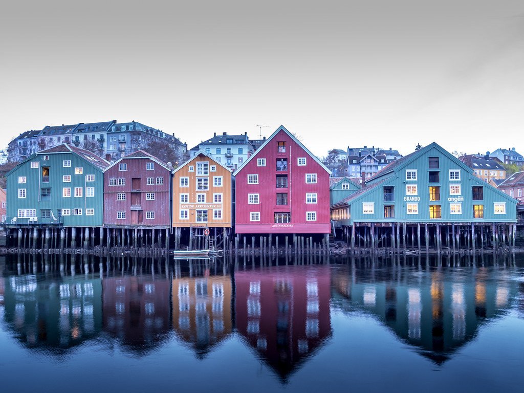 The river Nidelven in Trond