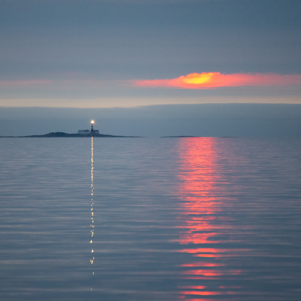 Landegode lighthouse and th