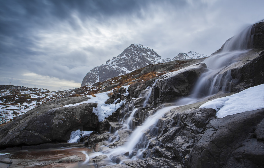 Waterfall near Tind by jord