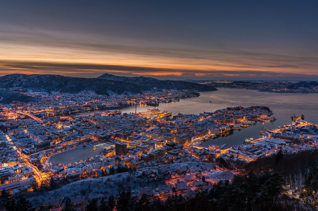 Winter in Bergen, Norway by