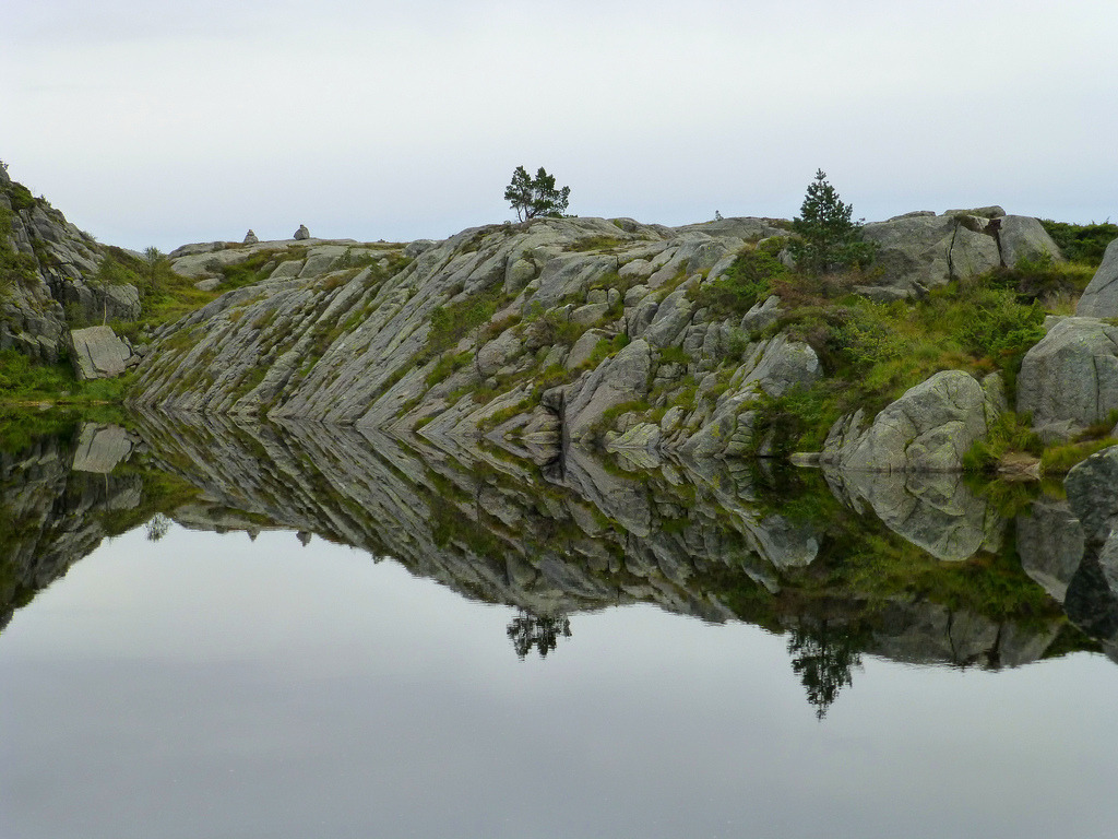 Walking to preikestolen, No