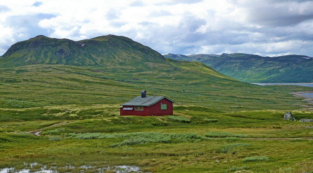 Lonely house in the mountai