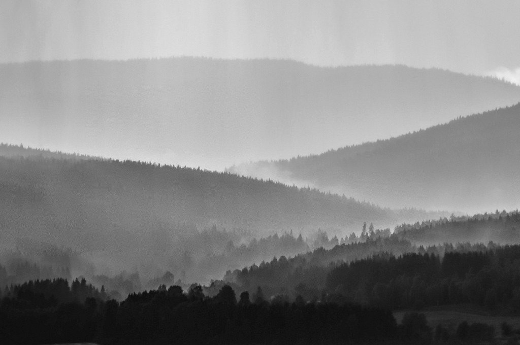 Hillsides In Rain by bjorbr