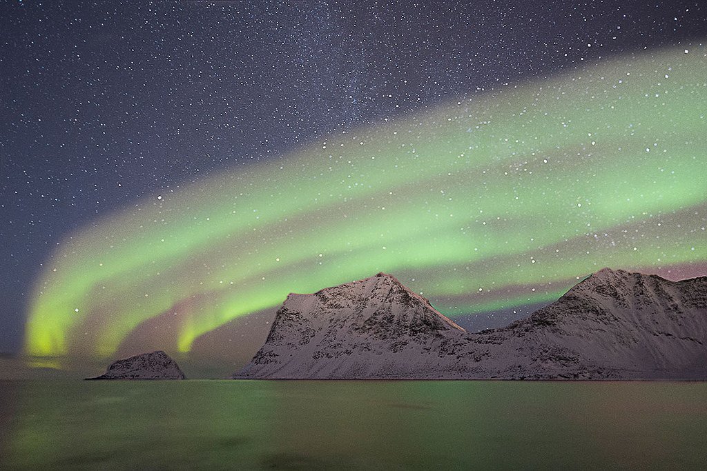 Northen light from Vik Beac