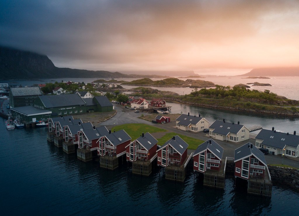 Svolvær in the Midnight Su