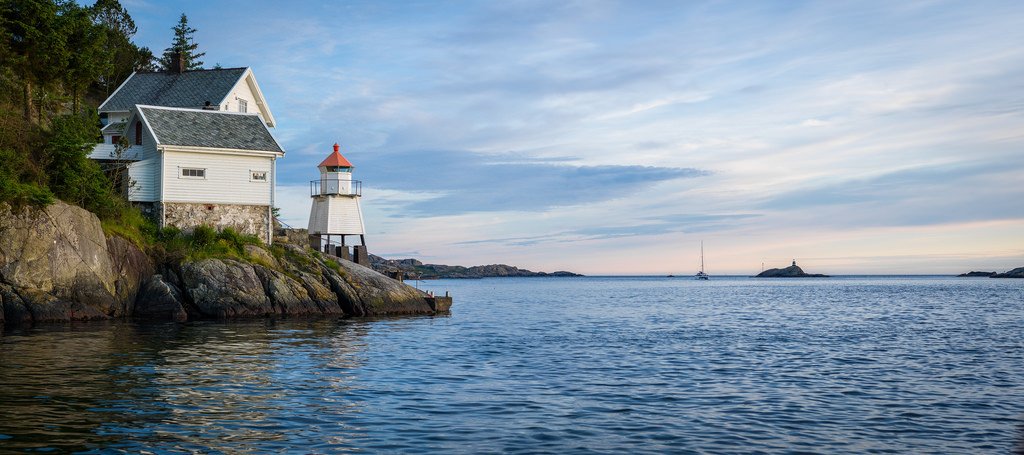 Calm sea on a summer eve by