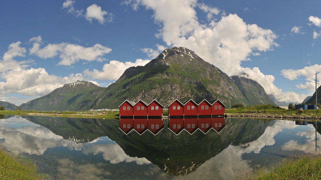 Boathouses in Sunndalsøra.