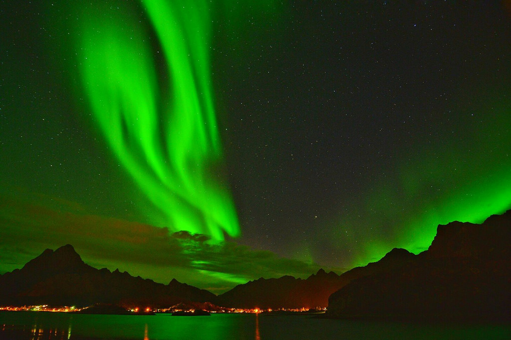 Aurora in Sandvik, Norway.