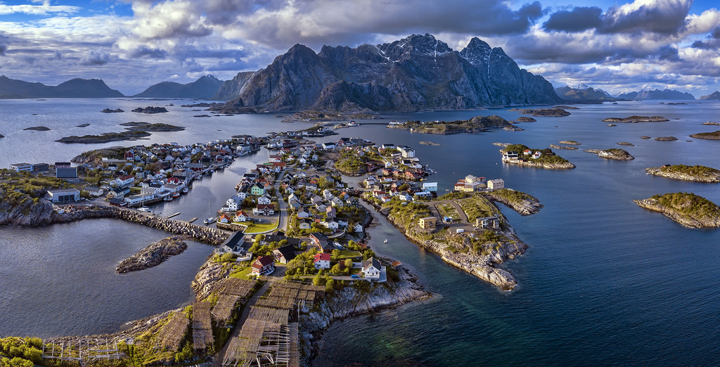 Aerial Henningsvaer by wimv