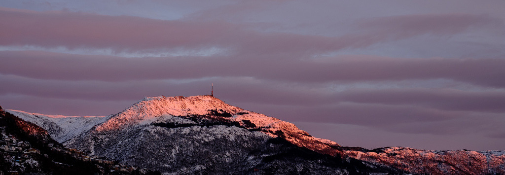 Sunset on the mountain by W
