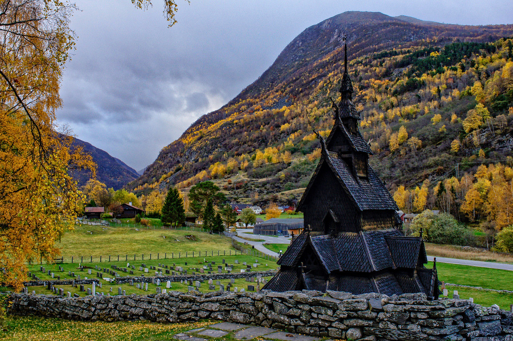 Stave church by Kari Siren