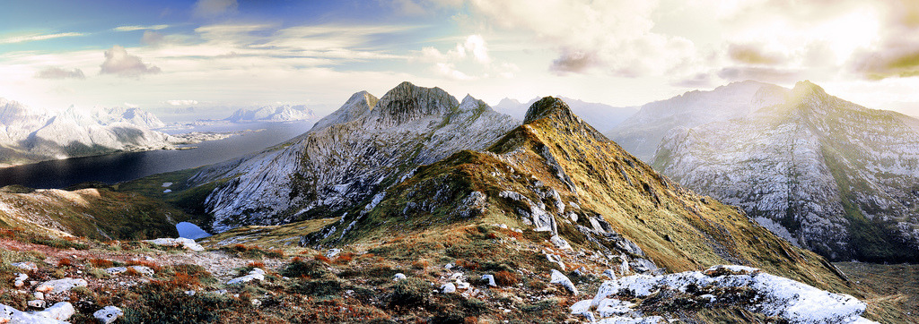 mountains and fjords by tom