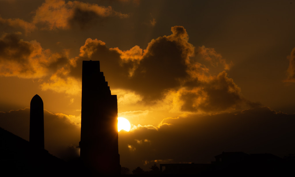 Stone Monuments in sunset b