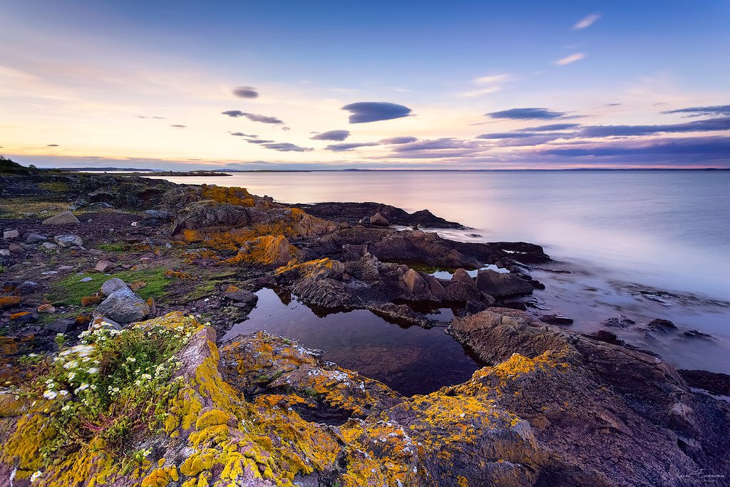 Rocky Island Dusk by Kurt E