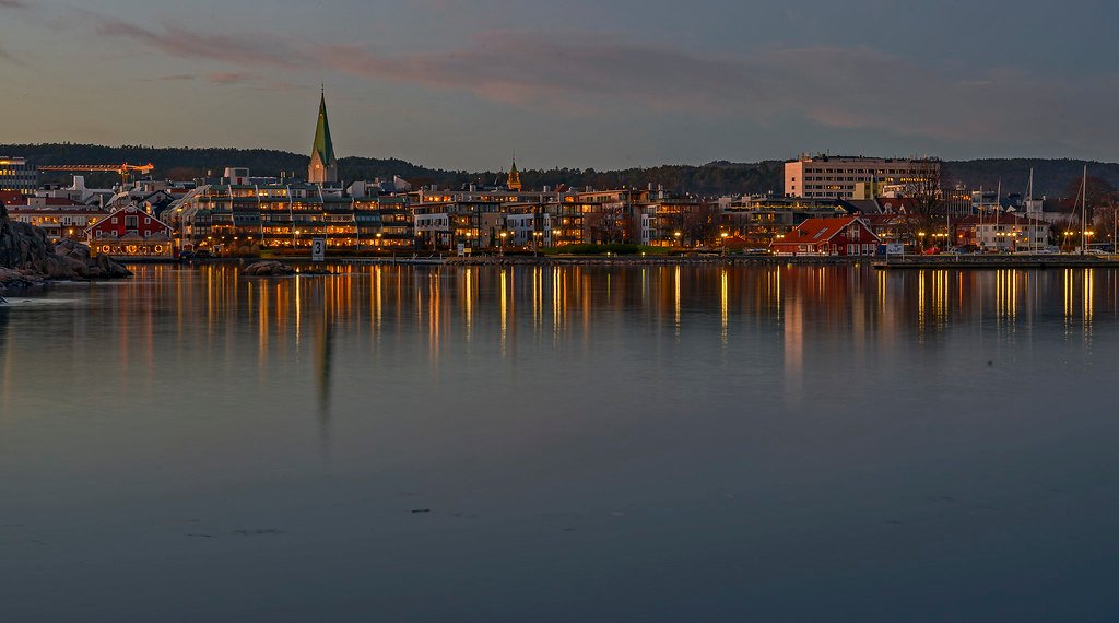 sunset over Kristiansand by