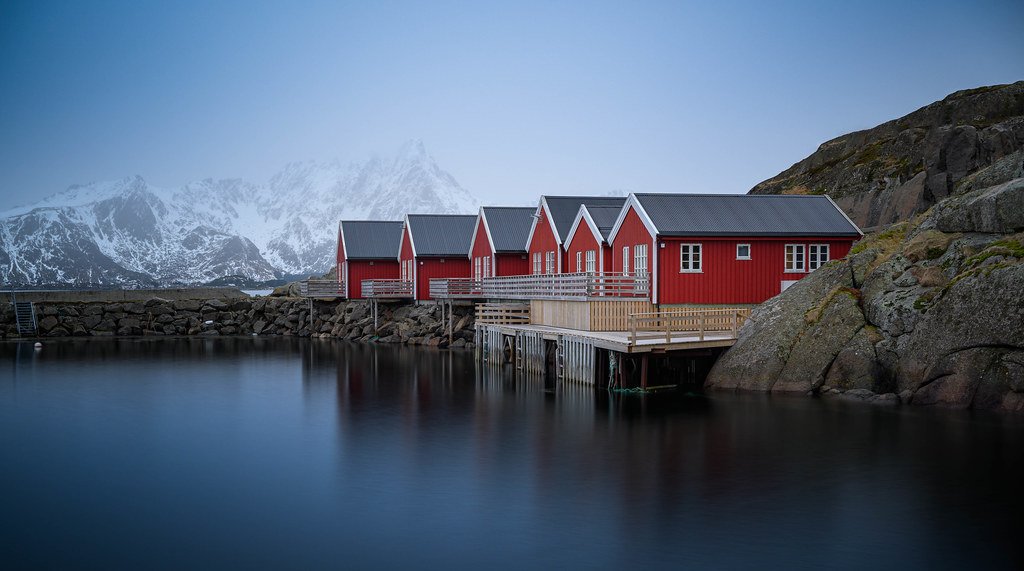 Mortsund Harbour, Lofoten b