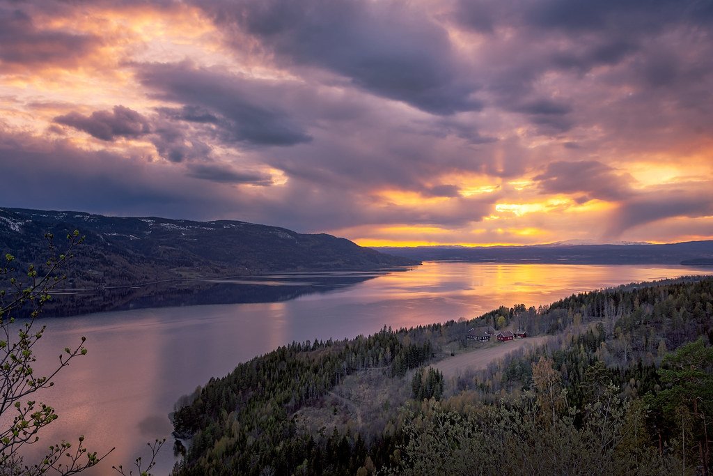 Sunset over Tyrifjorden by