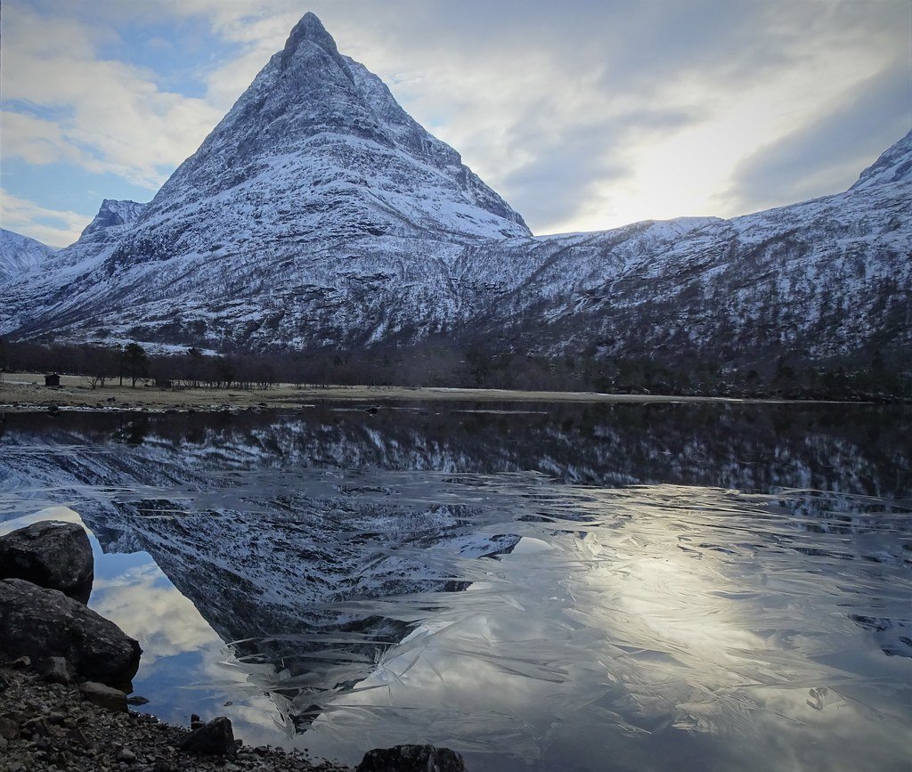 Mountain, reflection, float